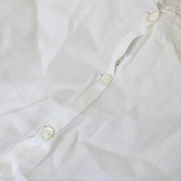 Vintage Off-White Embroidered Cutwork Baby Christening Gown