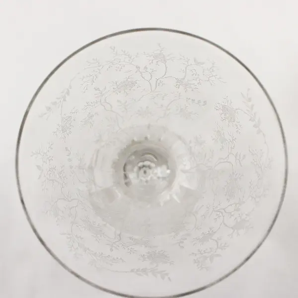 Set of 3 Vintage Fostoria Chintz Crystal Water Goblets 7 5/8"