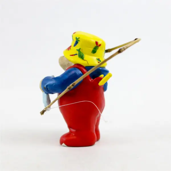 Vintage 1991 Enesco Paddington Bear Ceramic Fishing Figurine 