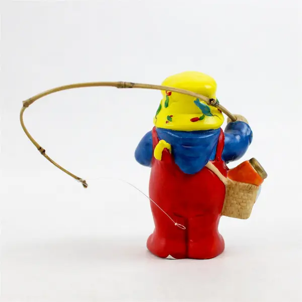 Vintage 1991 Enesco Paddington Bear Ceramic Fishing Figurine 
