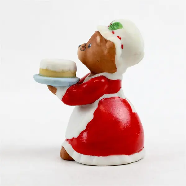 Enesco Christmas Cookie Bear Porcelain Figurine New
