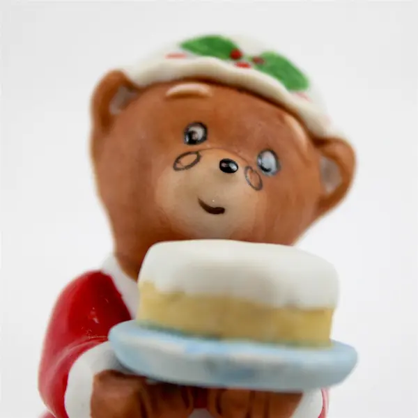 Enesco Christmas Cookie Bear Porcelain Figurine New