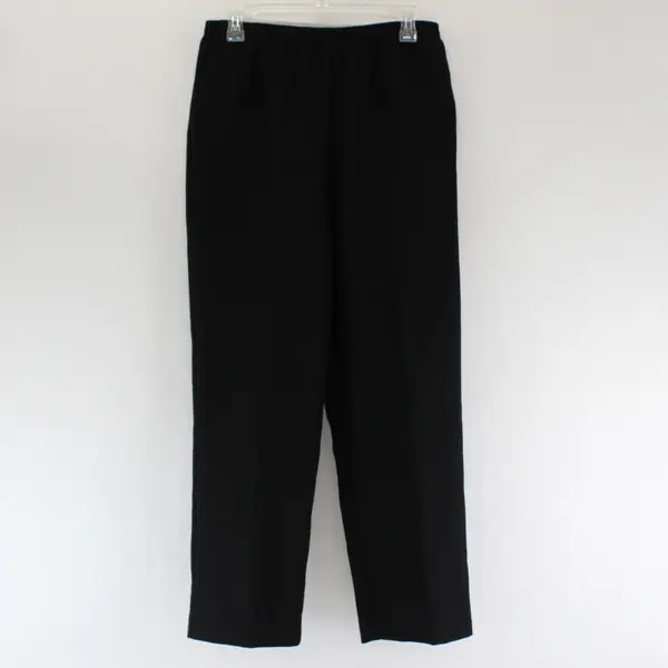 Alfred Dunner Solid Black Pull-On Pants Women's Size 12