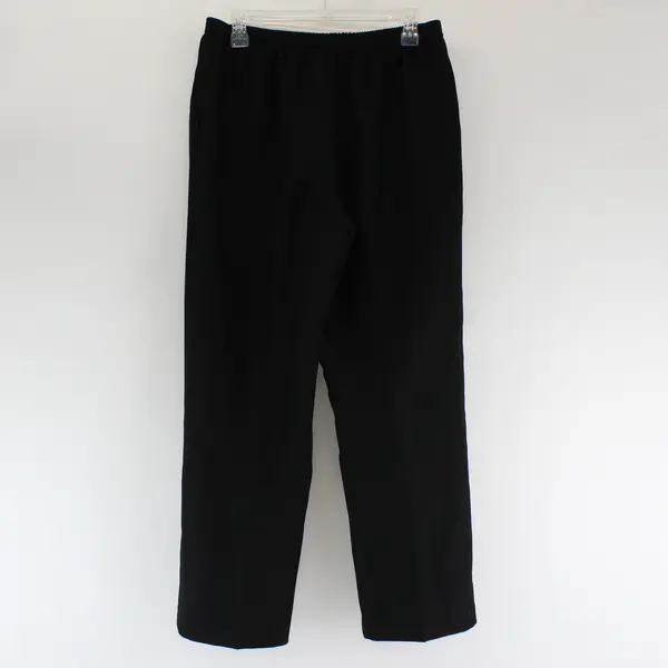Alfred Dunner Solid Black Pull-On Pants Women's Size 12