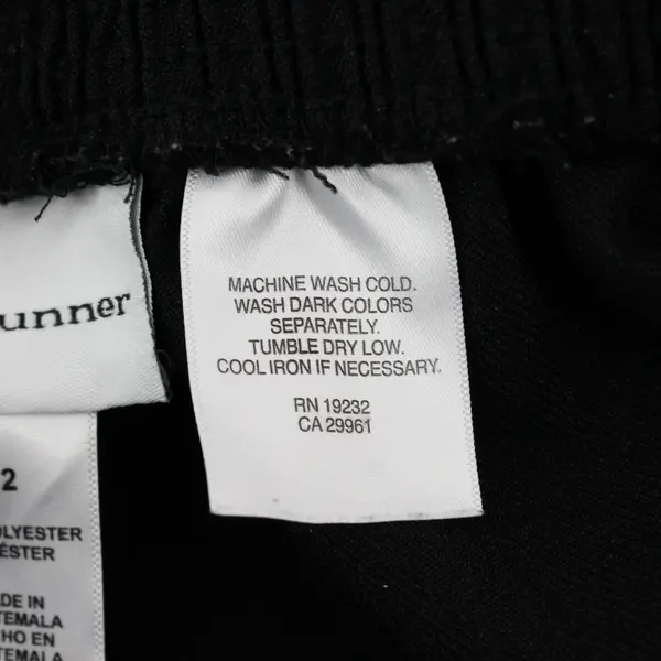 Alfred Dunner Solid Black Pull-On Pants Women's Size 12