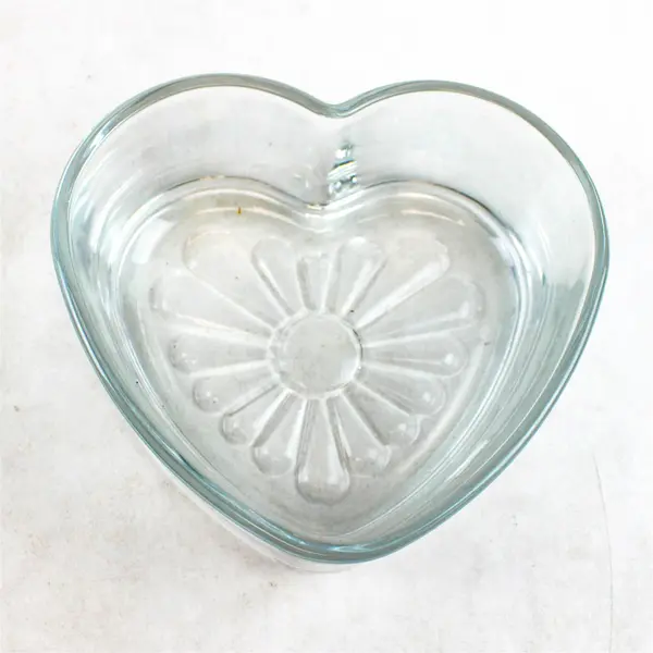 Libbey Heart Shaped Candy Dish Bowl Clear Glass