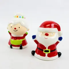 Vintage Mr & Mrs Santa Claus Salt & Pepper Shakers Christmas Decor