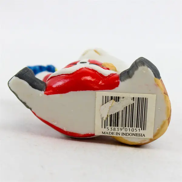 Vintage Ceramic Christmas Kitten Santa Figurine- New