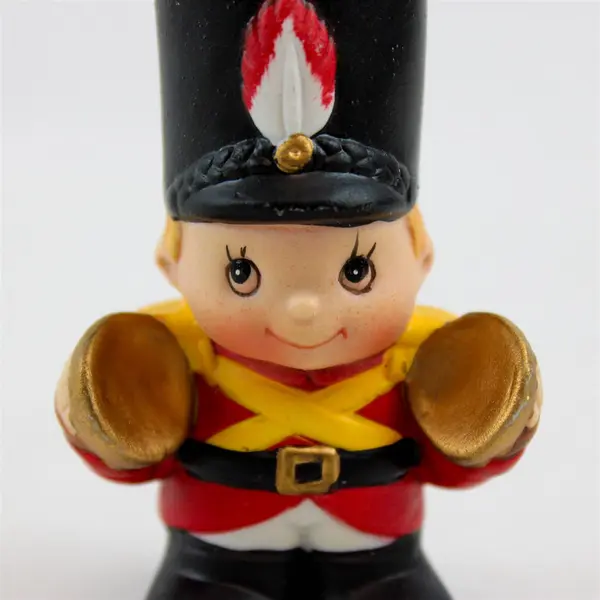 Porcelain Bisque Toy Soldier Cymbal Player Figurine 3.5in Christmas