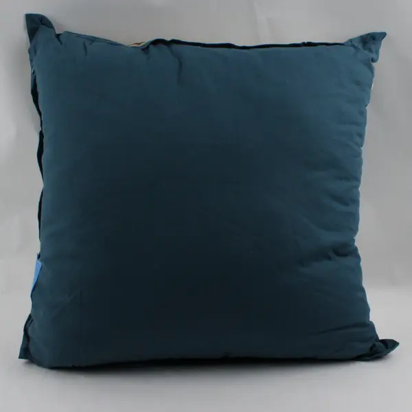 Madison Park Blue and Beige Square Throw Pillow 16" FLAWED