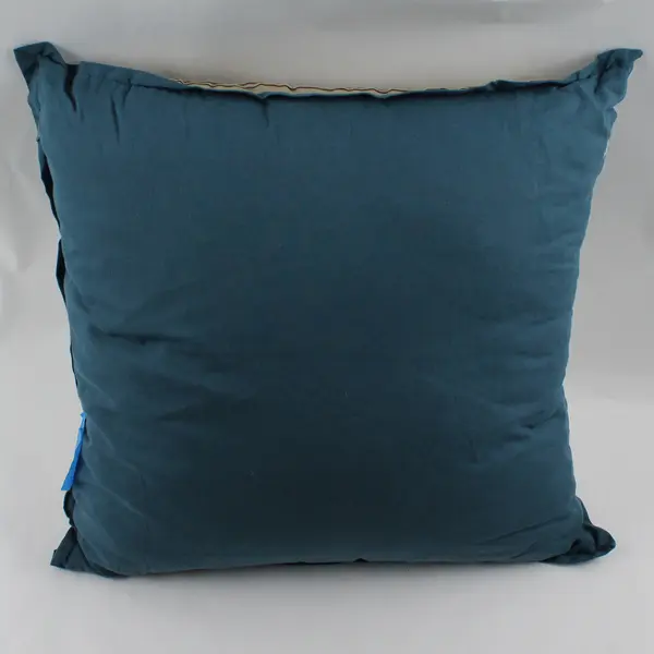 Madison Park Blue and Beige Square Throw Pillow 16" FLAWED