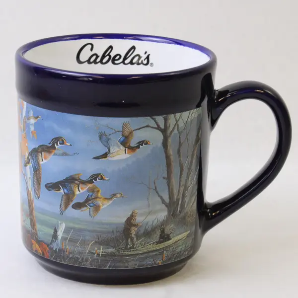 Cabela's Duck Hunting Blue Coffee Mug Collectible Cabin Decor