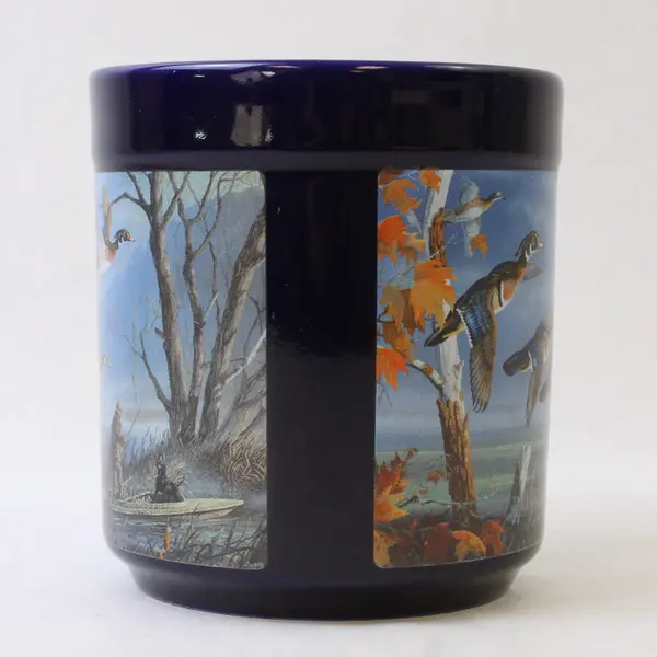 Cabela's Duck Hunting Blue Coffee Mug Collectible Cabin Decor