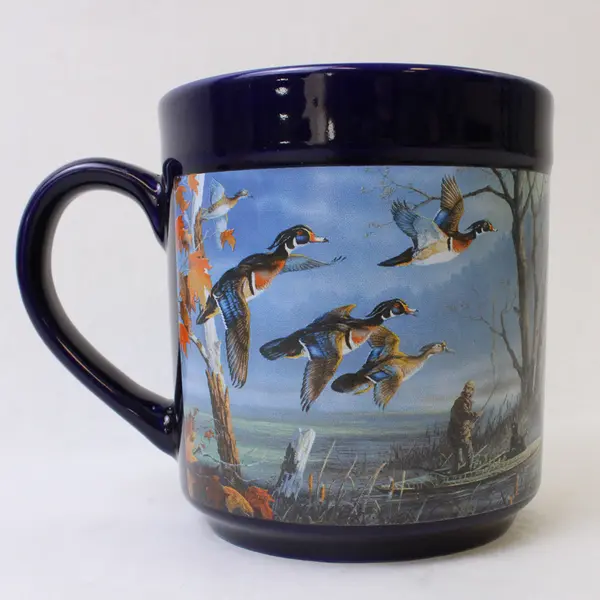Cabela's Duck Hunting Blue Coffee Mug Collectible Cabin Decor