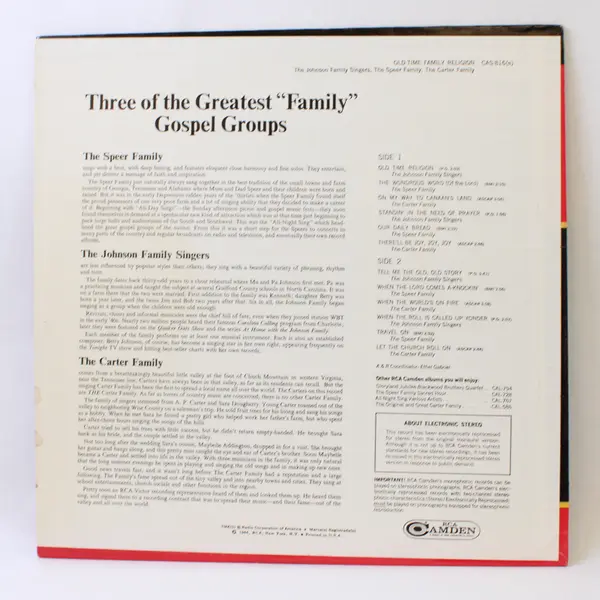 Old-Time Family Religion 12" Vinyl Record