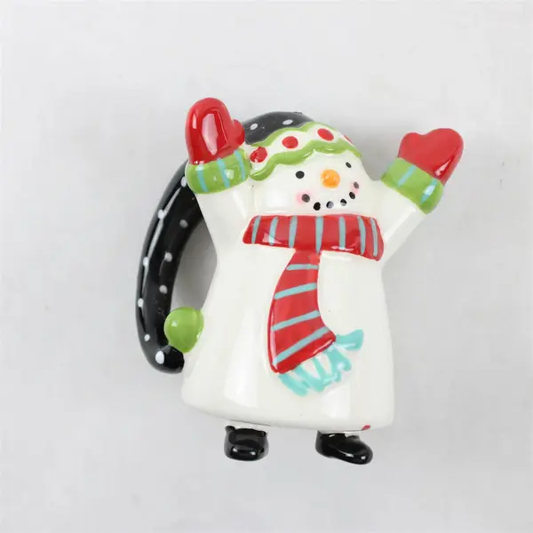 Santa & Snowman Ceramic Salt & Pepper Shakers 3.5in Upside-Down