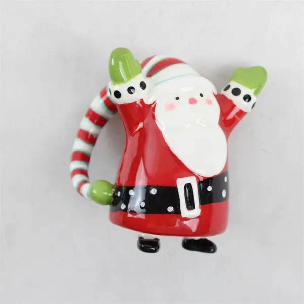 Santa & Snowman Ceramic Salt & Pepper Shakers 3.5in Upside-Down