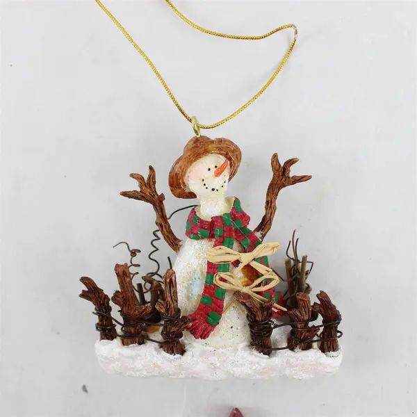 Decorative Miniature Snowman Windchime 3in Christmas Ornament 