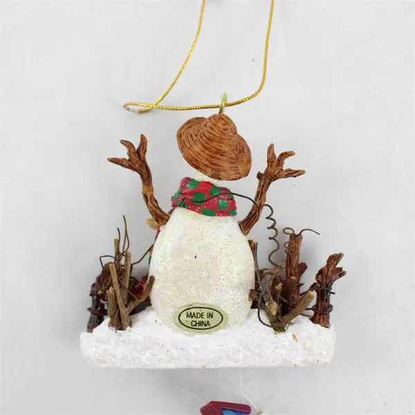 Decorative Miniature Snowman Windchime 3in Christmas Ornament 