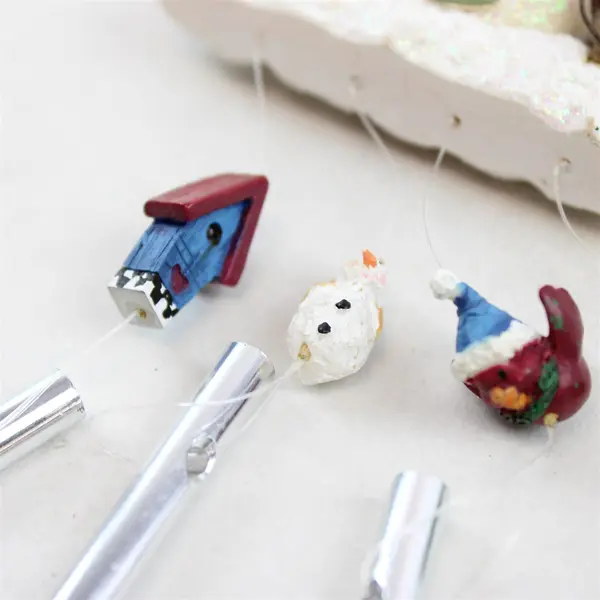 Decorative Miniature Snowman Windchime 3in Christmas Ornament 