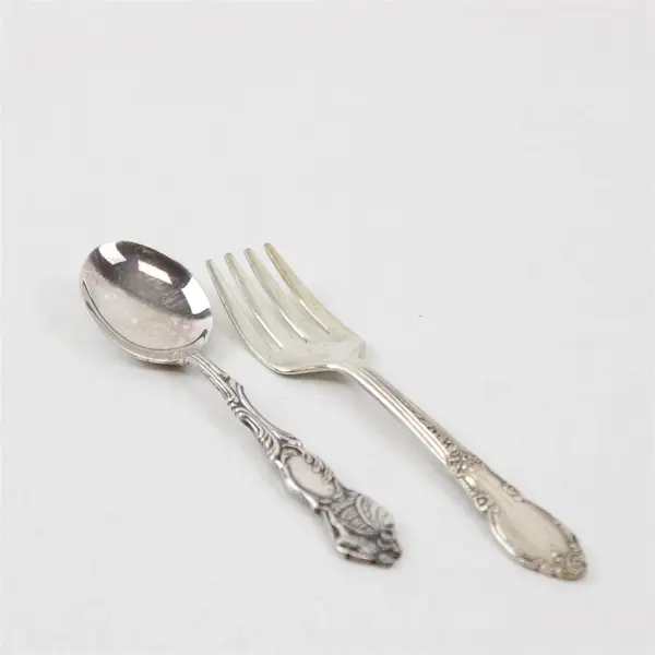 Mixed Lot of 7 Vintage Silver Plated Baby Toddler Forks & Spoons Flatware