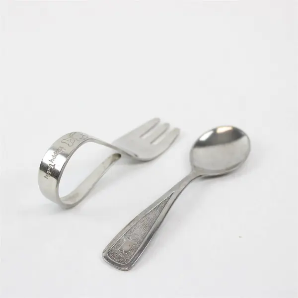 Mixed Lot of 7 Vintage Stainless Steel Baby Toddler Forks & Spoons Flatware