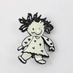 Vintage SFJ Steinmetz Rag Doll Enamel Lapel Pin Brooch