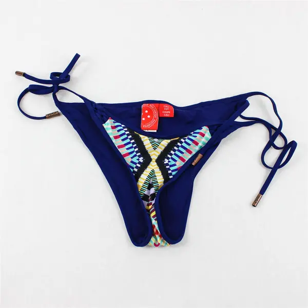 Red Carter Women's XS Navy Geometric Pattern Racer Back/Front Tie Bikini Set
