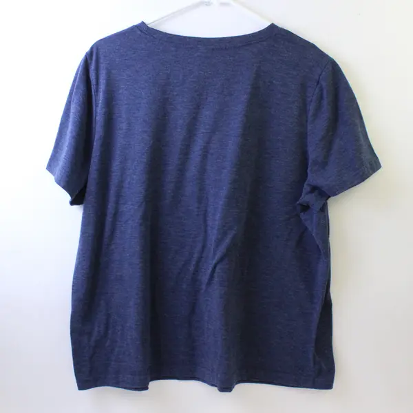 Shein Blue "Soft Heart" Dragon Fly Print Short Sleeve T-Shirt Blue Women's Sz XL