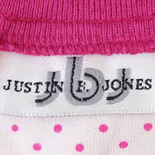 Justin E. Jones Faux Layer Pink/White Polka Dot Short Sleeve Top Womens About XL