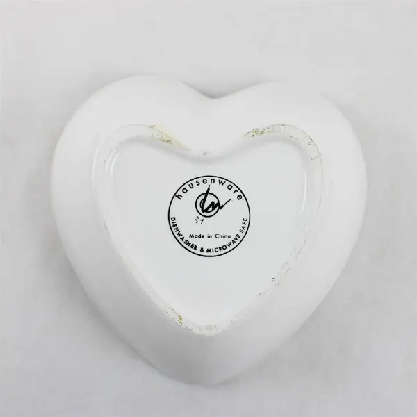 Hausenware Heart Shaped Red Candy Dish 6.5" Trinket Dessert Bowl