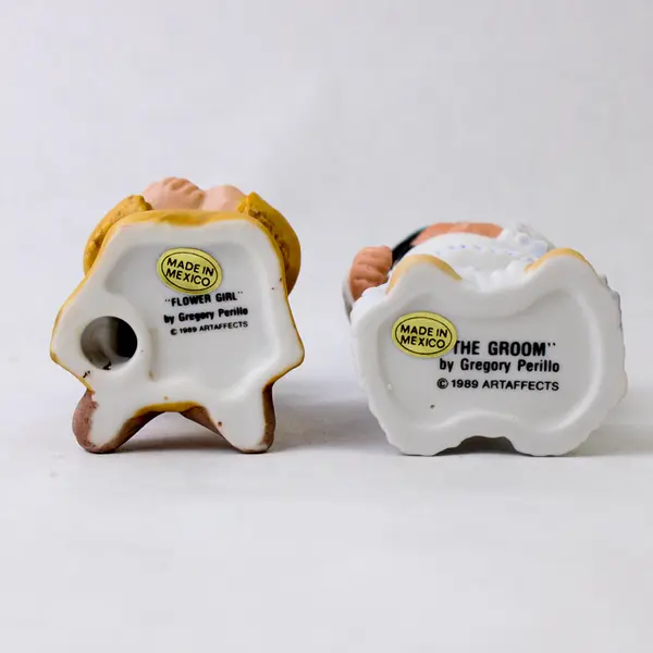 Lot of 2 Artaffects Gregory Perrillo Figurines 'The Groom' & 'Flower Girl' New