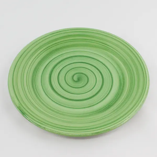 Swirl Green 10 Inch Dinner Plate Made In Italy