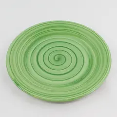 Swirl Green 10 Inch Dinner Plate Made In Italy