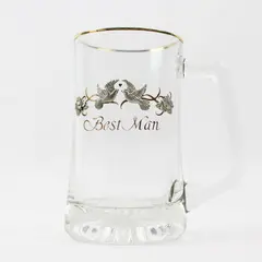 New Best Man Beer Glass Stein - Wedding Gift Breweriana Collectible