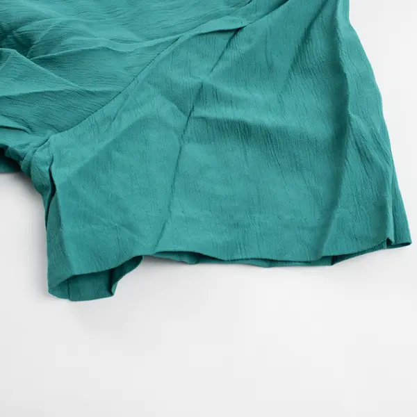Vintage Diane Richard Women's 3X Teal V-Neck Short Sleeve Button Up Blouse