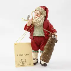 Kurt S. Adler Golfing Santa Figurine 6" Holiday Christmas Collectible New