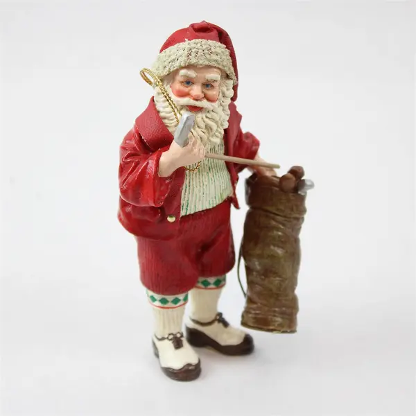 Kurt S. Adler Golfing Santa Figurine 6" Holiday Christmas Collectible New
