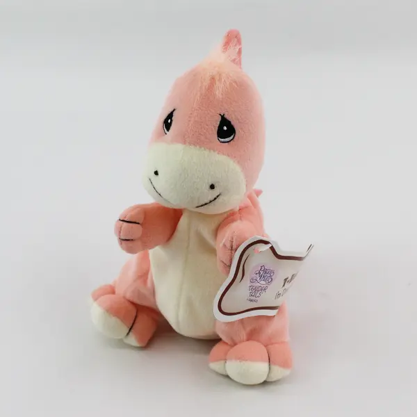 Enesco Precious Moments Tender Tails T-Rex 1999 Pink Dinosaur W/ Tag Plush