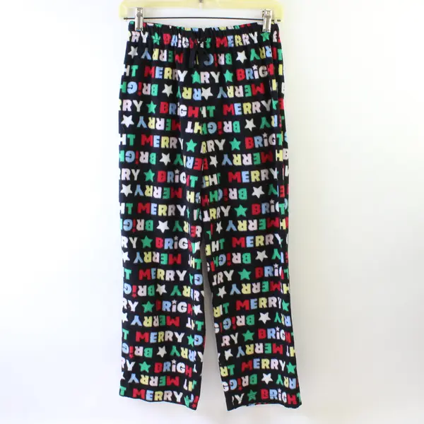 Holiday Time Merry Bright Multicolor Fleece Pajama Pants Kids' Large 10-12