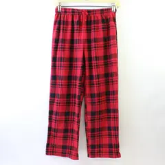 Holiday Time Red and Black Plaid Fleece Pajama Bottoms Kids' Large 10-12