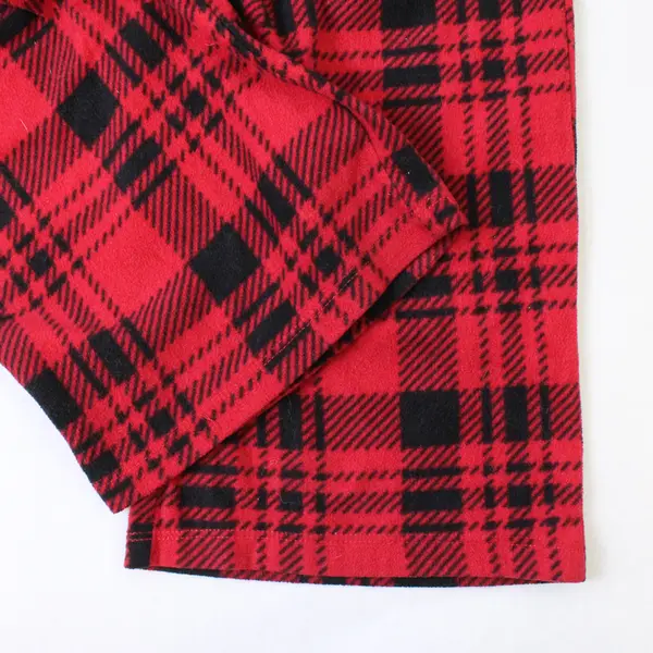 Holiday Time Red and Black Plaid Fleece Pajama Bottoms Kids' Large 10-12