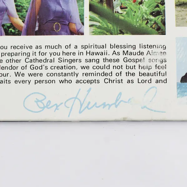 Rex Humbard and The Cathedral Singers Hawaii 12" Vinyl Record