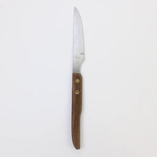 Royalton Stainless 4" Steak Knife With Wooden Handle Partially Serrated