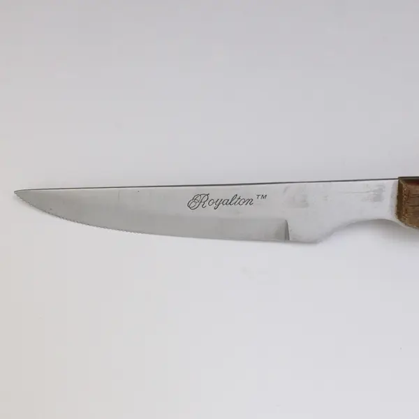 Royalton Stainless 4" Steak Knife With Wooden Handle Partially Serrated