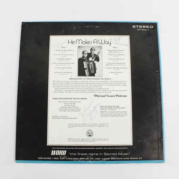 He Makes A Way: The Palermos 12" Vinyl Record