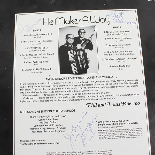 He Makes A Way: The Palermos 12" Vinyl Record