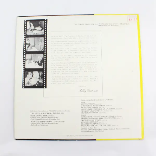 Tony Fontane Sings Songs From "The Tony Fontane Story" - 12" Vinyl Record 