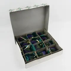 Box 12 Vintage Old World Christmas Ornaments, Glistening Grape Clusters
