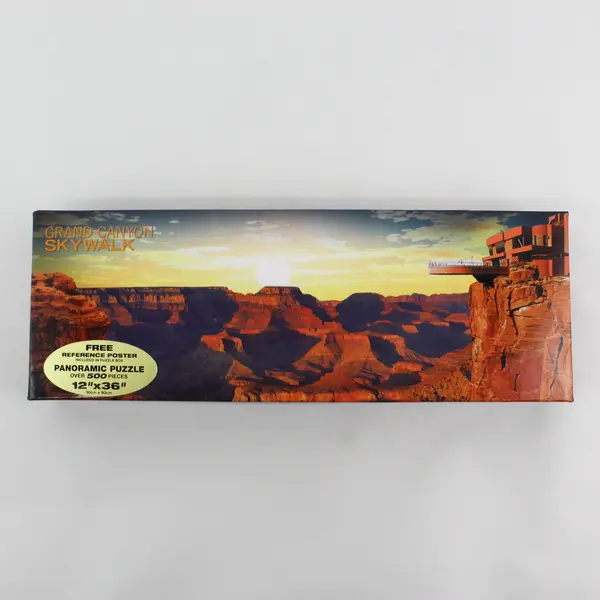 Grand Canyon Nat Pk Skywalk Jigsaw Puzzle 500 Pcs. Panoramic 12"x36" Complete